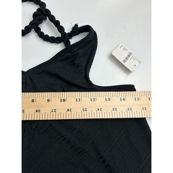 Intimately Free People Black XS Sleeveless Draped Back Tank Top With Braided Str - Picture 5 of 9